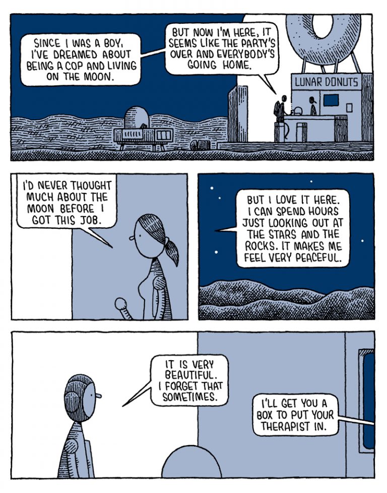 MOONCOP, a graphic novel by Tom Gauld, reviewed by Ansel Shipley ...